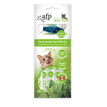 AFP Green Rush Catnip Powder Pouch With Toy (2g x 6 Sachets)